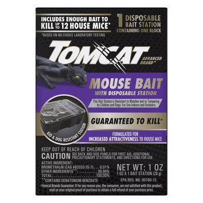 Tomcat Advanced Brand Mouse Bait with Disposable Station